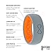 Groove Life Solid Storm Grey/Orange Ring - Breathable Silicone Wedding Rings for Men, Lifetime Coverage, Unique Design, Comfort Fit Ring - Size 9