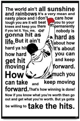 Rocky Balboa Quote Fine Art Print (18 inch X 12 inch, Rolled)