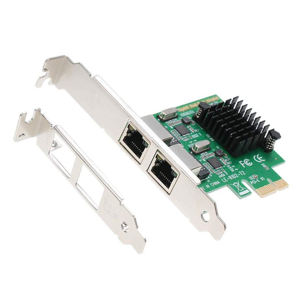 Ziyituod Gigabit Card, Dual Port PCIE Network Interface Card