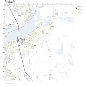 Amazon.com: ZIP Code Wall Map of Cleveland, FL ZIP Code Map Not