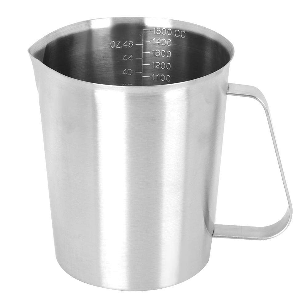 Milk Jug, 1500ml Stainless Steel Coffee Milk Frothing Cup with Scale for Latte & Cappuccino Art Coffee.