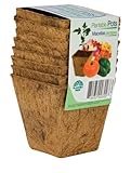 Planters Pride RSQ03000 Square Fiber Grow Coconut Pots, 3-Inch, Pack of 8