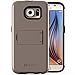 Vena Galaxy S6 Case, Legacy [Dual Layer Protection |Shock Absorption] Heavy Duty Cover with Kickstand [+1 HD Clear Screen Protector] for Samsung Galaxy S6 2015 (Metallic Bronze (Gunmetal) & Black)