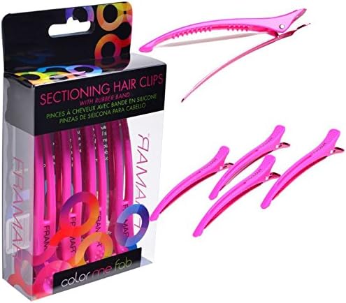 Foil It Pink Elastic Band Sectioning Clips - 4 ct