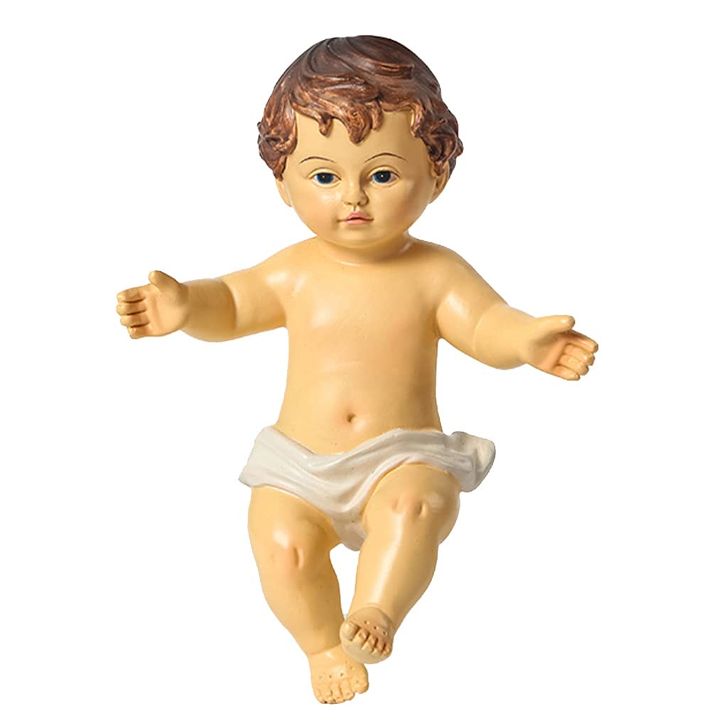 Jesus Baby Statue Ornament Religious Baby Resin Figurine Adornment 6cm （ White — image 1