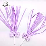 DRBIKE Kids Pink Bike Scooter Handlebar Streamers Children Bicycle Grips Ribbon Accessories Easy Attachment to Bike's Handlebars Sparkle Pom Pom Tassels (E)