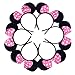 RufnTop Mickey and Minnie Mouse Polka Bow Ears Headband(Light Pink Set of 12)