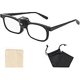 Magnifying Glasses with 2 LED Lighted for Reading,350% Magnification, Hand Free Eyeglasses Illuminated Light Magnifier for Cl