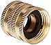 Gilmour 2 Pack 7FHS7FH Brass Water Hose Connector | Double Female Thread with Swivel | 3/4 Inch x 3/4 Inch Garden Hose Adapter
