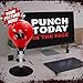 Desktop Punching Bag with Photo Insert - Stress Relieving Boxing Ball with Picture Holder Target and Strong Desk Suction Cup - Perfect Office Gag Gift, White Elephant or Secret Santa
