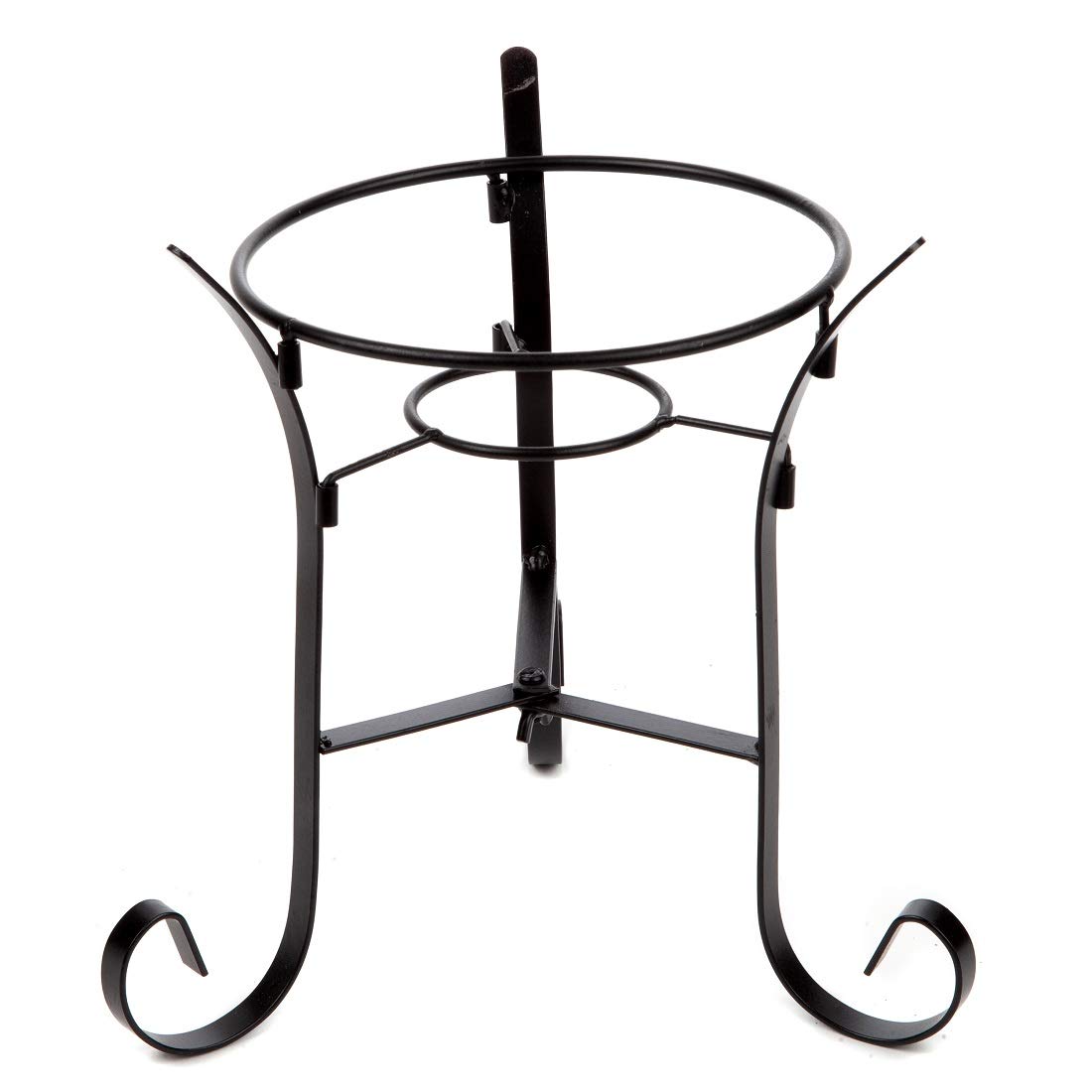 Lily's Home Metal Gazing Ball Stand for 25 or 30 cm Metal and Glass Garden Gazing Globes. Black. 23 cm Tall