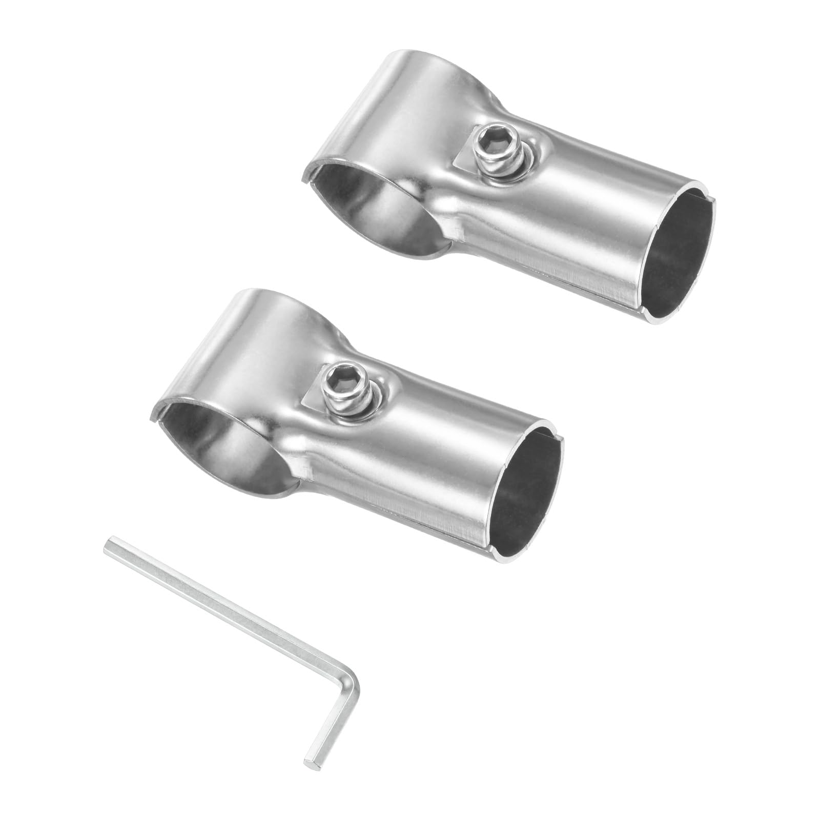 M METERXITY 2-Pack Structural Pipe Connector, T Clamps Stainless Steel Pipe Connector for OD 25MM Convert 28MM Pipe, Conduit Connectors