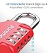 Puroma 2 Pack Combination Lock 4 Digit Outdoor Waterproof Padlock for School Gym Locker, Sports Locker, Fence, Toolbox, Gate, Case, Hasp Storage (Red)