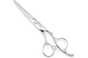Hair Scissors 6 Inch Professional Barber Scissors Hair Cutting Scissors hairdresser scissors haircut scissors 440C Barber Shears Rose handle KINSARO