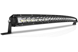 Rigidhorse 32 Inch Curved LED Light Bar, 240W Super Bright Flood & SpotBeam Combo - 48000LM Off Road Driving Single Row Light Bars for Trucks for Jeep Trucks Boats ATV UTV Cars