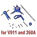 Hobbypower CNC Alloy Metal Upgrade Set for Wl V911 Nine Eagles 260a Micro Helicopter Blue
