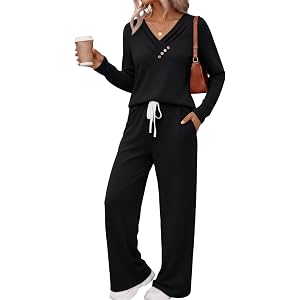Trendy Queen Women 2 Piece Lounge Set Fall Outifts 2026 | Matching Sets for Women,Airport Travel Outfits,Two Piece Sets Fall,