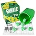 Brybelly Farkle: The Classic Family Dice Game | Set Includes Dice Cup, Set of 6 Green Dice, 25 Scorecards, and Storage Box primary