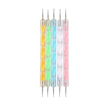 DALUCI Flower Needles Fashion Nail Tool Dot Pen (5 Pcs)