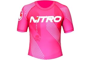 Nitro Fight Wear - Women's BJJ Rash Guard - Pink - Short Sleeve Brazilian Jiu Jitsu Grappling Rashguard Womens