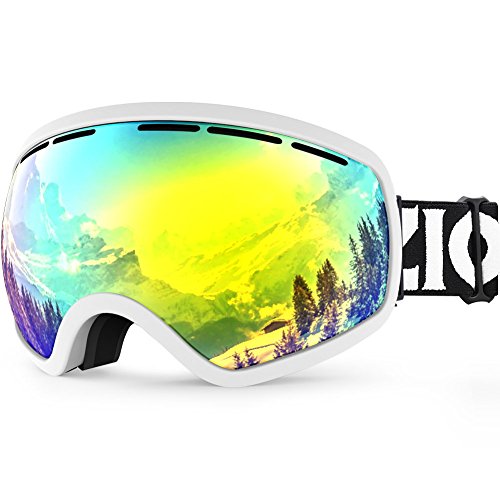 Zionor X10 Ski Snowboard Snow Goggles OTG for Men Women Youth Anti-Fog UV Protection Helmet Compatible