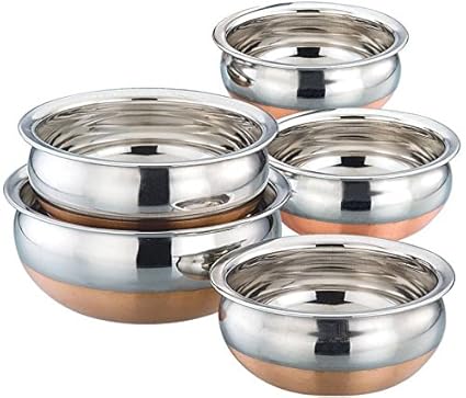 Classic Essentials Stainless Steel Handi Set, 5-Pieces, Silver