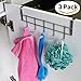 COLIBYOU 3 Packs Over The Cabinet Door Hooks, 5 Hooks Organizer Rack - Wardrobe Hanger - Kitchen Office Storage, Chrome Finish
