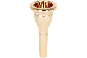 EXCEART Tuba Mouthpiece, Gold Brass Standard Size Mouthpiece for Tuba and Euphonium, Professional Grade Replacement for Students and Musicians