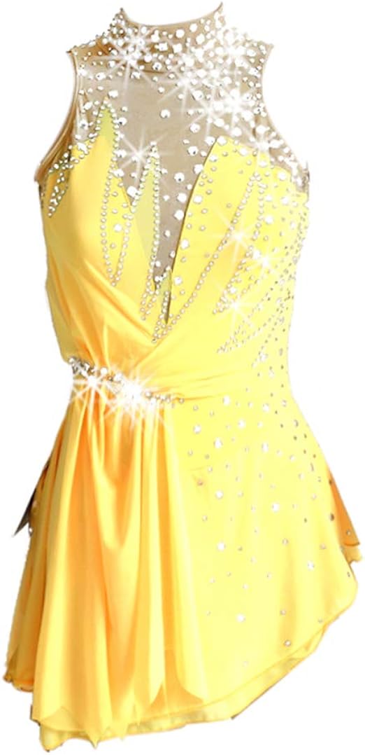 yellow figure skating dress