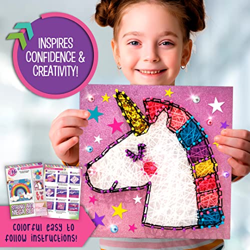 String Art Craft Mega Activity Set for Kids Makes 4 Large String Art