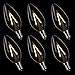 LIGHTSTORY C11 1.8W LED Candelabra Bulb 25W Equivalent, E12 Base, 2700K, Non-dimmable, 6-Pack