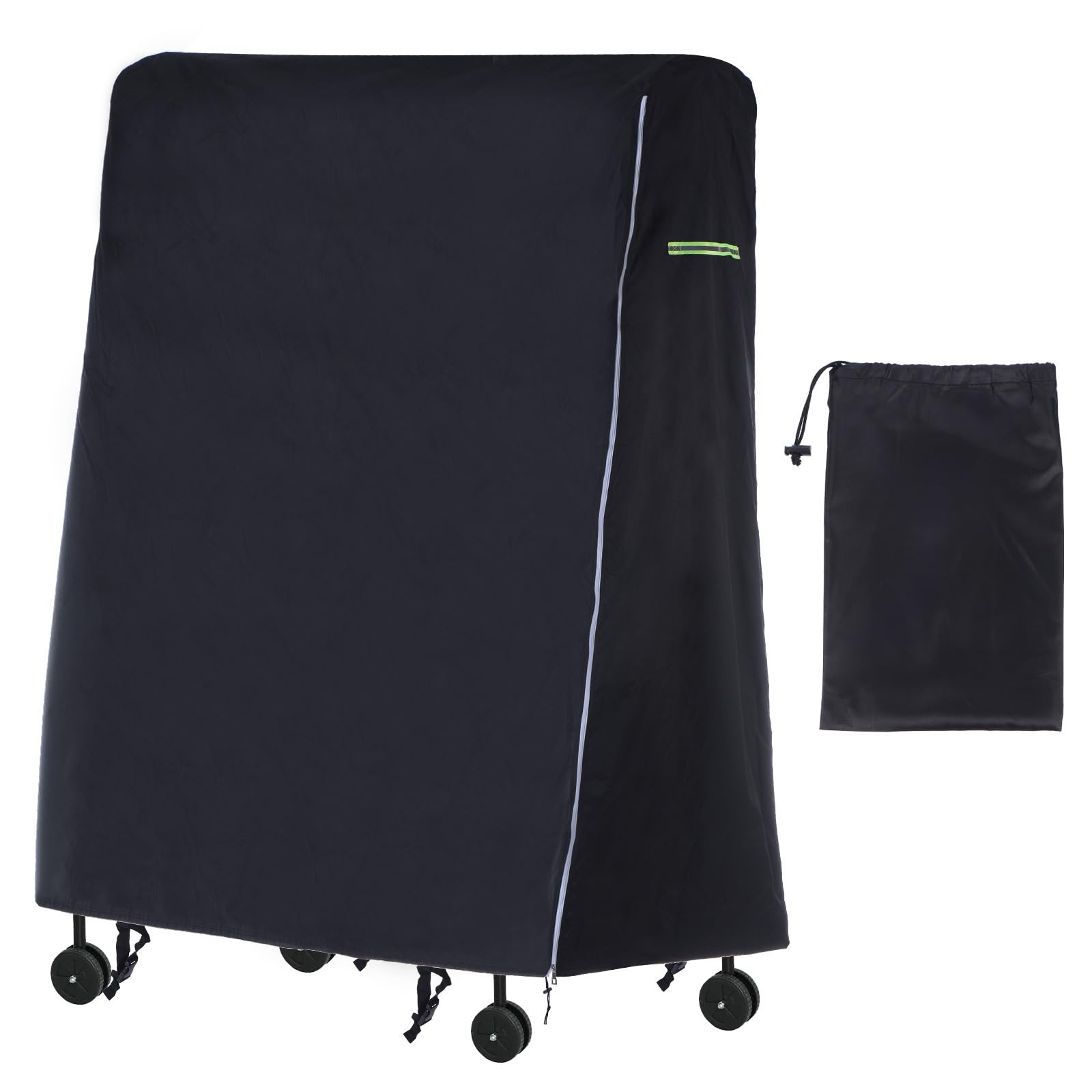 YOKIVE 1 Pcs 600D Folding Table Tennis Cover, Outdoor Fold Table Tennis Table Wrap with Zipper for Storage Table Furniture (Black, 65x28x73-Inches)