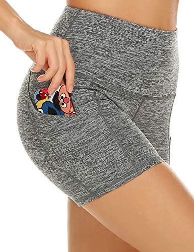 Womens Shorts Yoga Workout Athletic Exercise Gym Shorts with Pockets