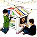 UC Global Trade Inc Shop Playhouse for Creative Coloring & - Cardboard House for Kids and Additional Sticker Decorations & 3D Puzzle Coloring Castle for Kids and Adults Educational DIY Build (Shop)