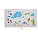 Ollieroo Bath Mat For Kids PVC Cartoon No Slip Bathtub Shower Mat with Too Hot Indicator White 27.5” X15.7”