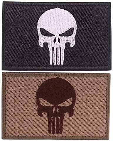 Tactical Morale Patches - Bundle 2 Pieces Full Embroidery Hook Backed With Loop Attachment