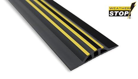 Weather Stop Wandaufkleber – 312 10.3-inch X 25 mm Hoch Garagentor Schwelle Seal Kit – Schwarz