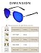 LUENX Aviator Sunglasses for Mens Womens Polarized Mirror with Case - UV 400 Protection 60mm Dark Blue