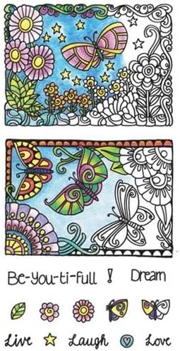 Hampton Arts Color Me Clear Stamps ~ Beautiful