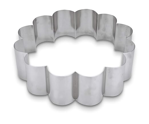 Städter Backrand Dahlie, Edelstahl, Silber 29 x 29 x 7 cm