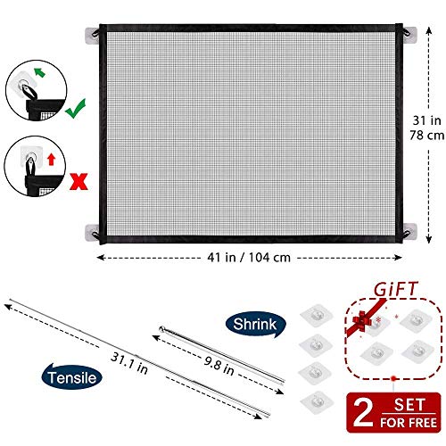Baby Gate Pet Gate Magic Gate for Dogs, Queenii Safety Guard Gate