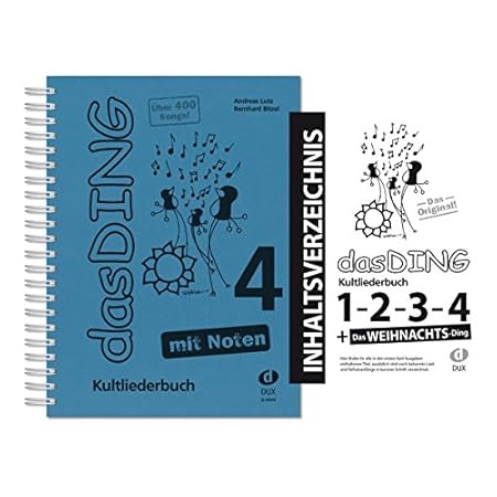 Dux Das Ding mit Noten 4 | Kultliederbuch + Inhaltsverzeichnis | Songbook | NEU