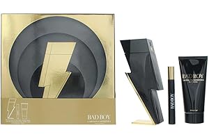 C. Herrera Bad Boy For Men 3 Piece Hard Box Set(3.4 Ounce Eau De Toilette Spray +3.4 Ounce Shower Gel+0.33 Ounce Travel Spray