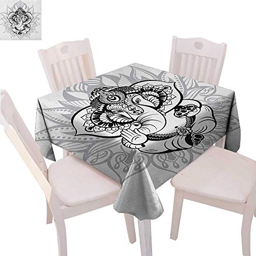 Amazon Com Blountdecor Asian Washable Tablecloth Elephant
