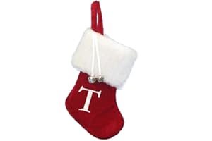 KURT S. ADLER Monogrammed "T" Miniature Stocking