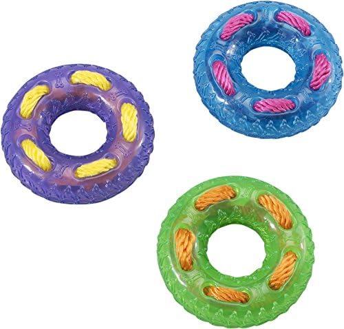 ETHICAL PRODUCTS 773168 Dura-Brite Lace-Up Ring Dog Toy, 5-Inch