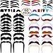 DecoTiny 60 Pack Novelty Mustache+Eyebrow+Beard Set Self Adhesive Facial Party Cos Favors