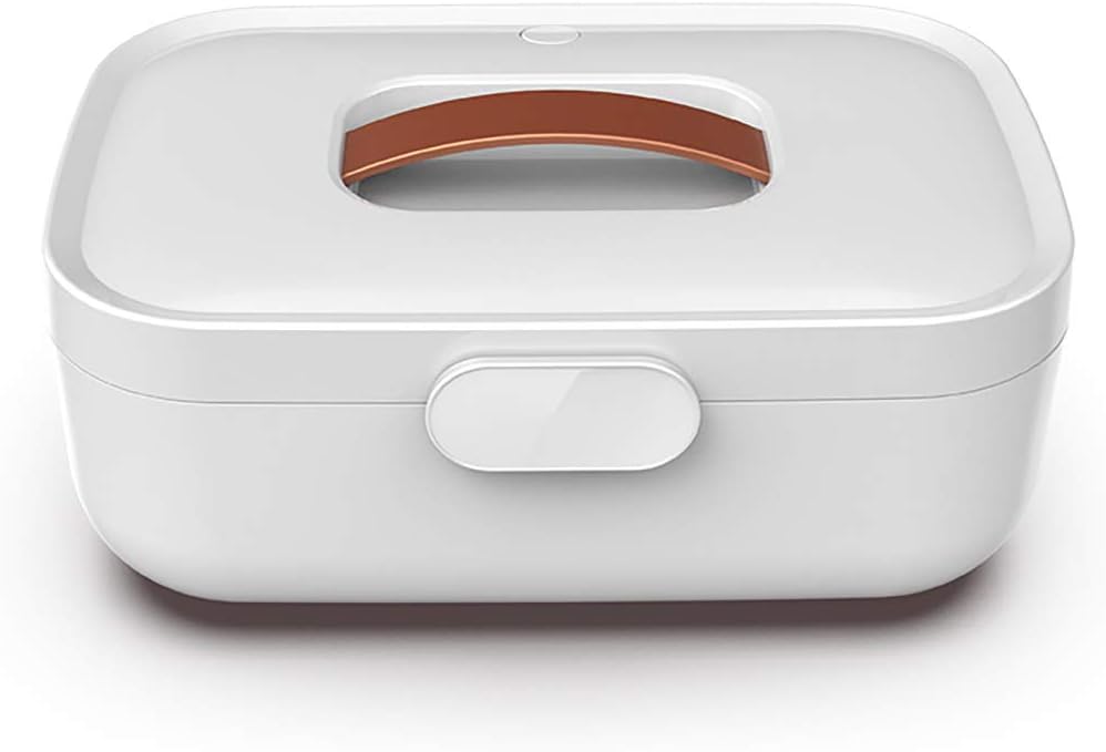 Ultraviolet Sterilization Box Mobile Phone sterilizer mask sterilizer Underwear sterilizer Portable Small Clothes Drying Box (White，0.25 Cubic feet)