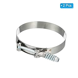 PATIKIL T-Bolt Hose Clamps with Spring, 2 Pack