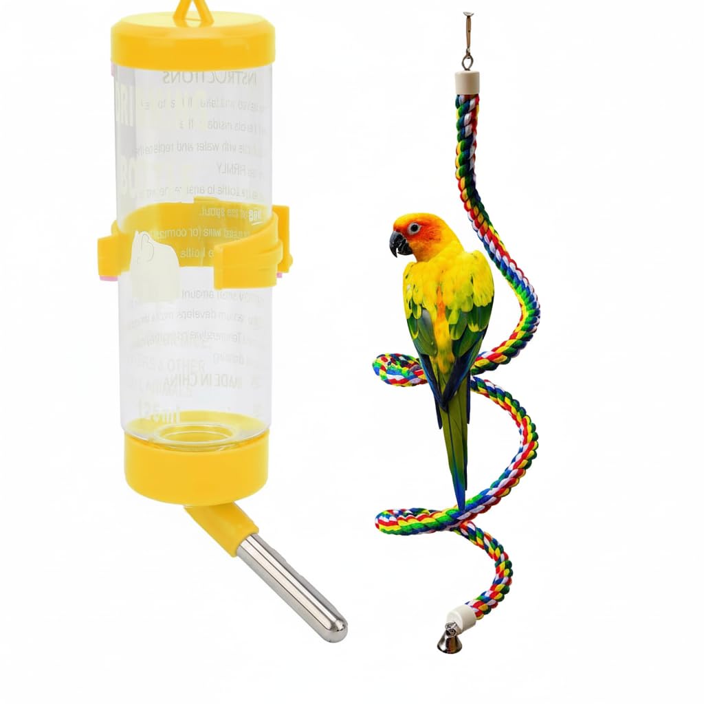 Photo 1 of TogyGooty Bird Rope Perch & Birds Swing Set - Bird cage Accessories, 40‘’ Rope perches for Conures, Parrots,Cockatiel,Lovebird,Budgerigar,Parakeet perches for cage,Birds perches